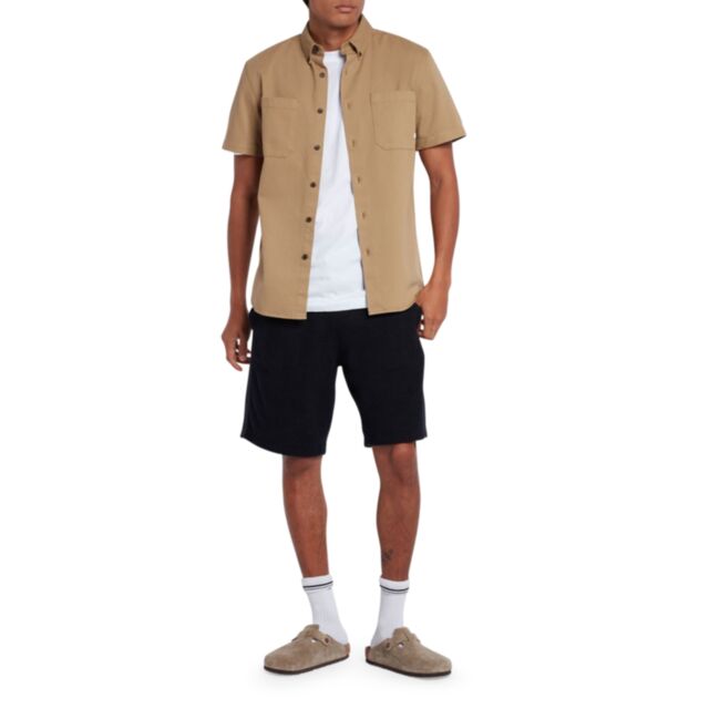 Farah Merric SS Twill Shirt Beige