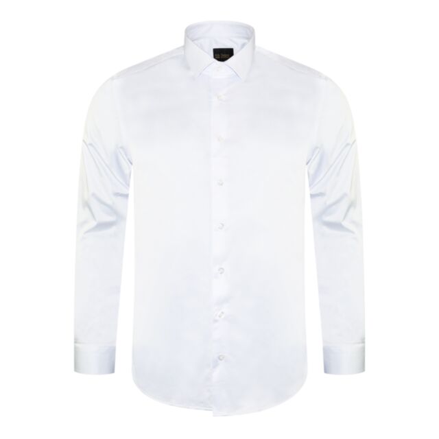 6th Sense Formal Stretch Shirt White