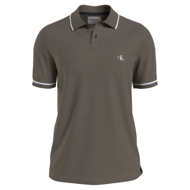 CK Jeans Tipping Slim Polo Brown