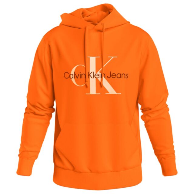 CK Jeans Mono Reg Hoodie Orange
