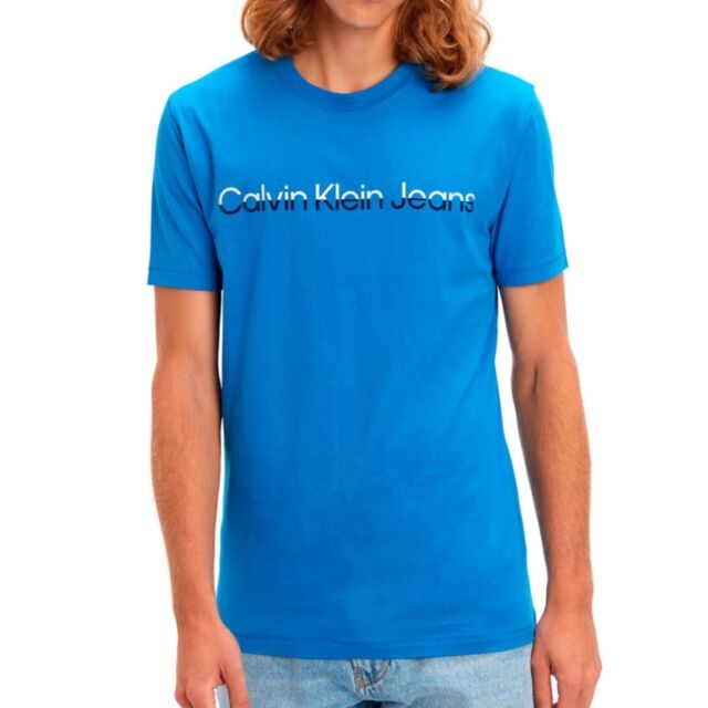 CK Jeans Mixed Inst T-Shirt Blue