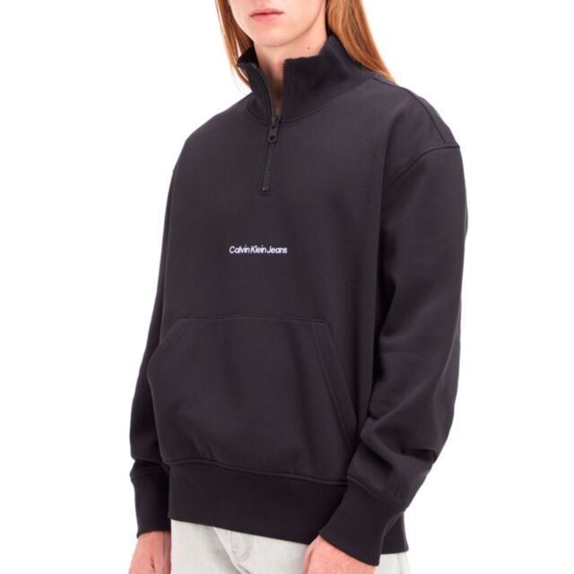CK Jeans Inst Halz Zip Sweat Black
