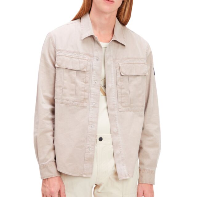 CK Jeans Mineral Dye Utility Shirt Beige