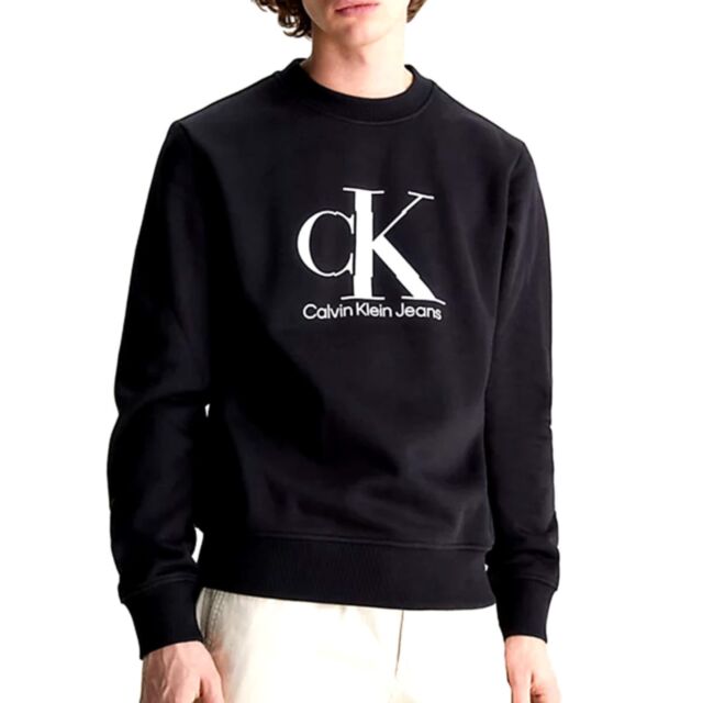 CK Jeans Disrupted Crew Neck Sweat Black