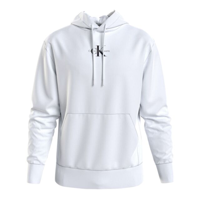 Calvin Klein Monologo Hoodie Bright White