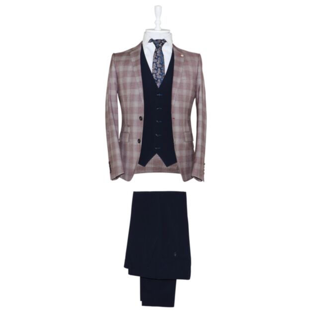 6th Sense Cruise 3 Piece Suit Plum