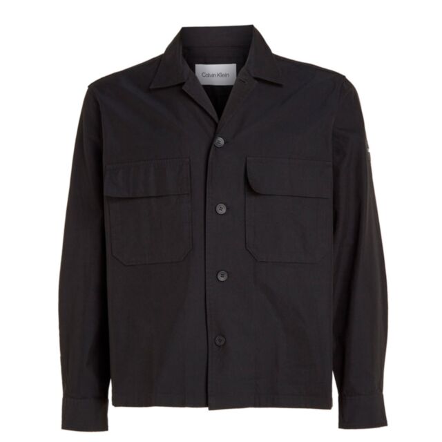 Calvin Klein Cotton Nylon Overshirt Blac
