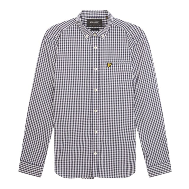 Lyle & Scott Slim Gingham Shirt Navy