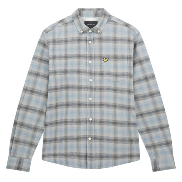 Lyle & Scott BD Check Shirt Cold Grey