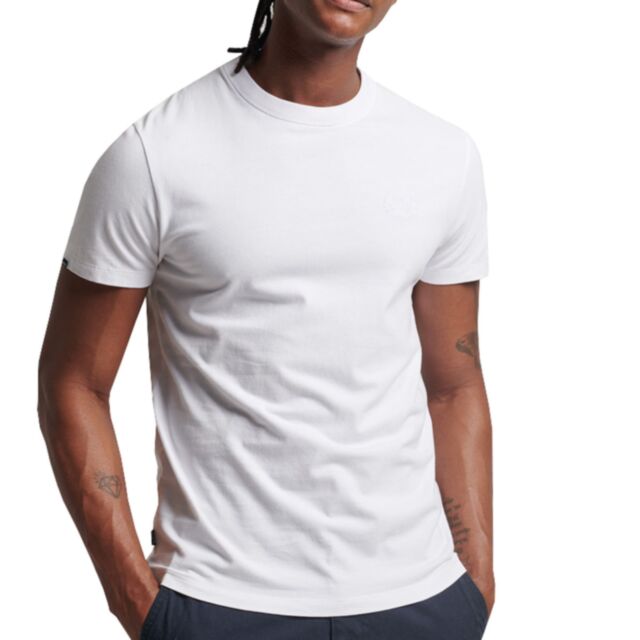 Superdy vintage Logo Emb Tee Optic White