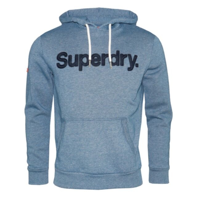 Superdry Vint Core Logo Hood Blue Grit