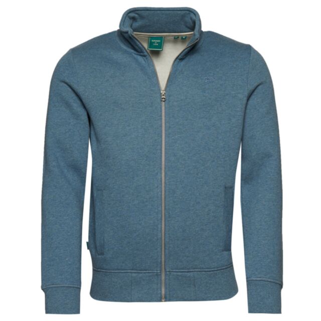 Superdry Vint Logo Emb Zip Track Top Blu