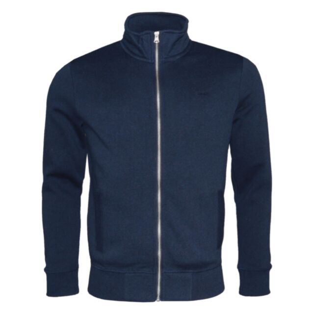 Superdry Logo Emb Zip Track In Rich Navy