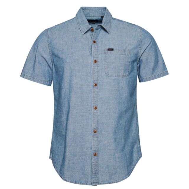 Superdry Vintage Loom S/S Shirt Indigo