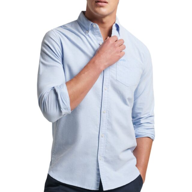 Superdry Cotton Classic Oxford Shirt Blue