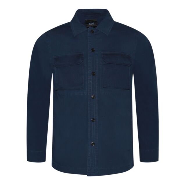 Replay Overshirt In Navy