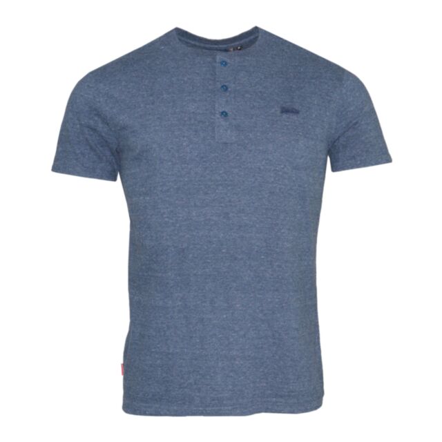 Superdry Vintage logo Emb Henley Navy