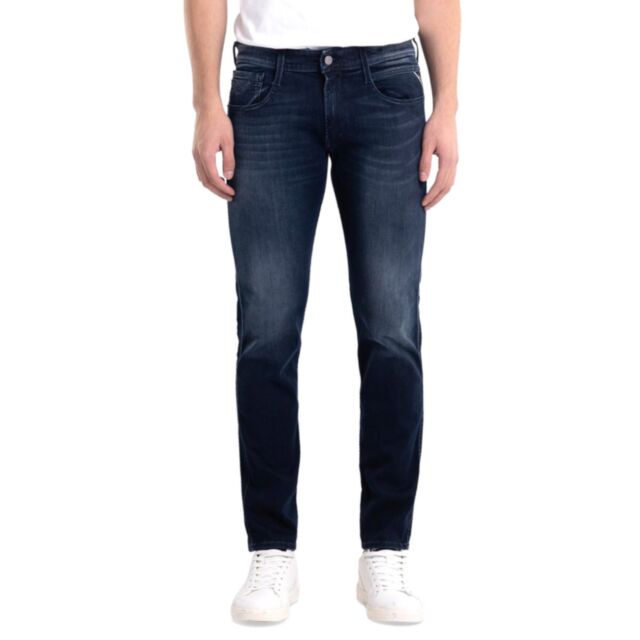 Replay Anbass Slim Jeans In Dark Indigo
