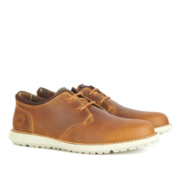 Barbour Acer Leather Shoe In Cognac