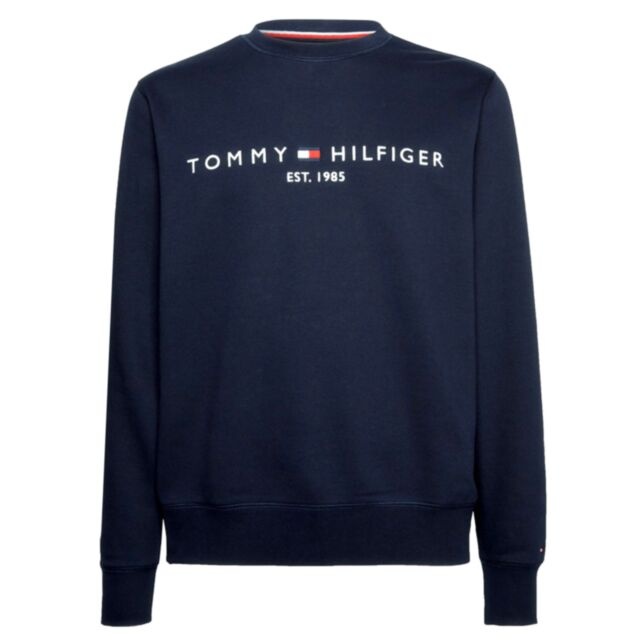 Tommy Hilfiger Logo Sweater In Navy