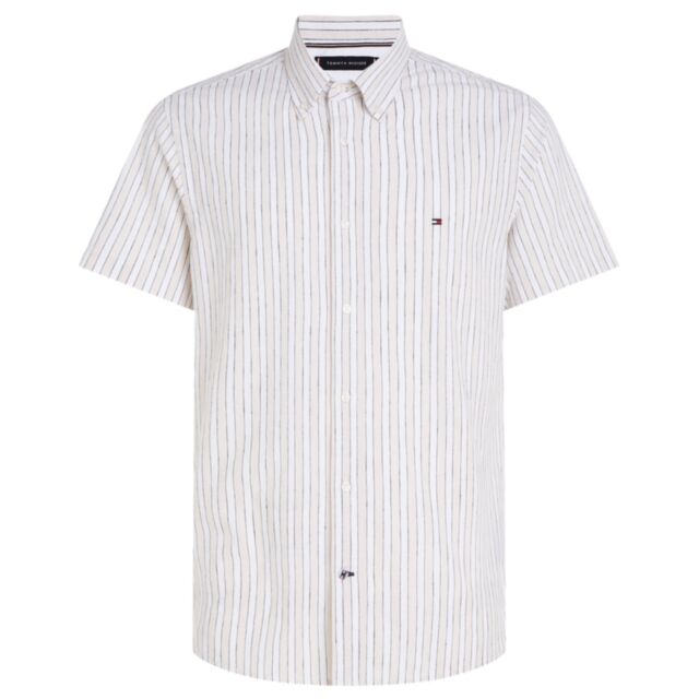 Tommy Hilfiger Linnen Mix SS Shirt White