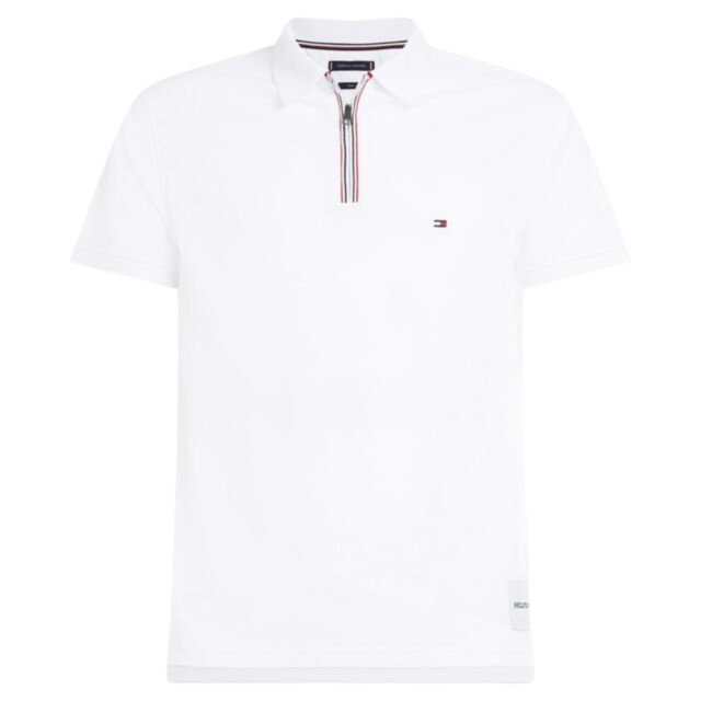 Tommy Hilfiger Zip Tipped Polo White