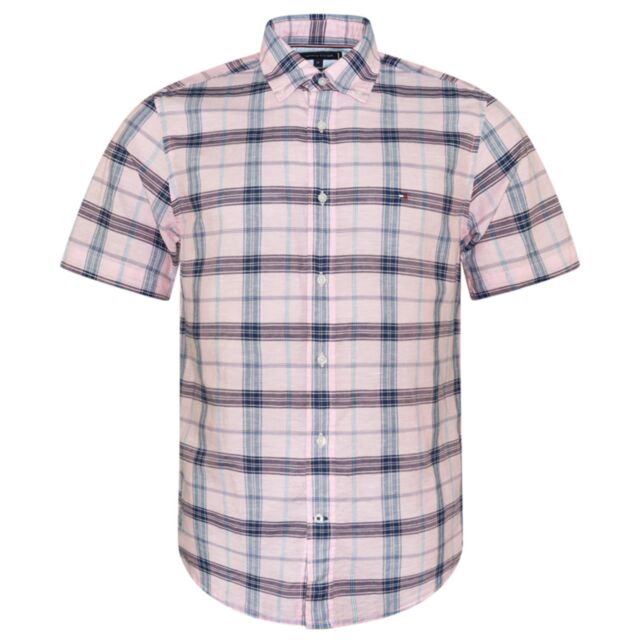 Tommy Hilfiger Tonal Check Shirt Peach D
