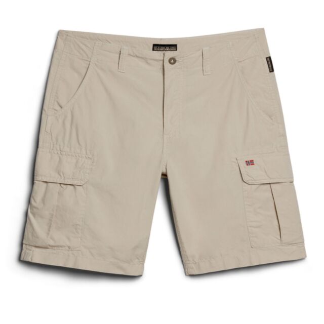 Napapijri Cargo Shorts In Beige Silver