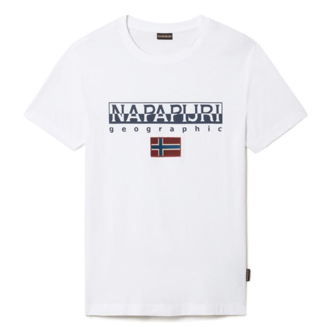Napapijri Centre Logo Tee Bright White