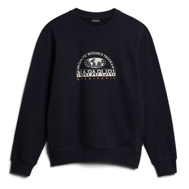 Napapijri Centre Logo Sweatshirt Blu Mar