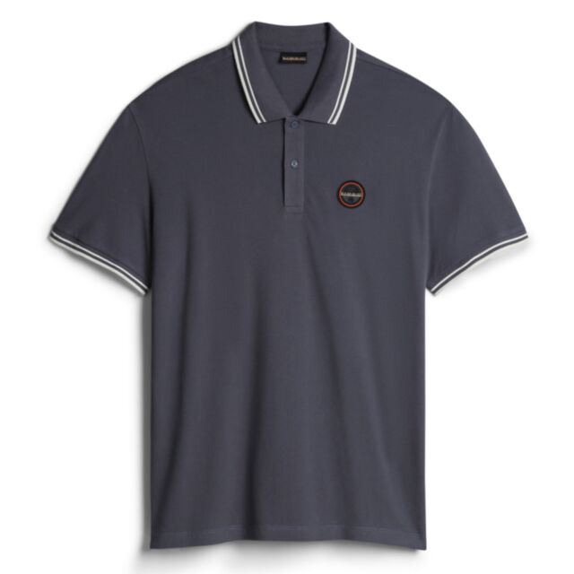 Napapijri SS Tipped Collar Polo Blu Gris