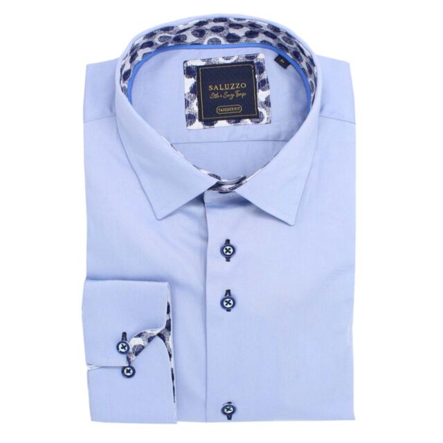 Saluzzo Sergio Tapered Fit Shirt Blue