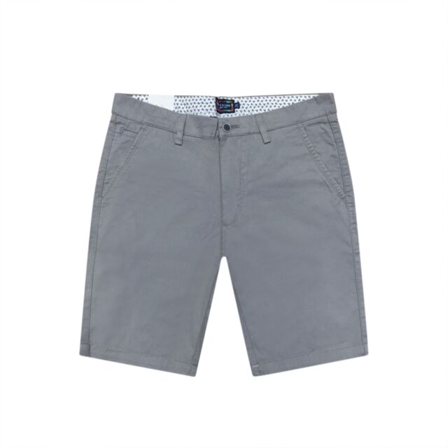 Salt & Lime Slim Fit Chino Short Grey