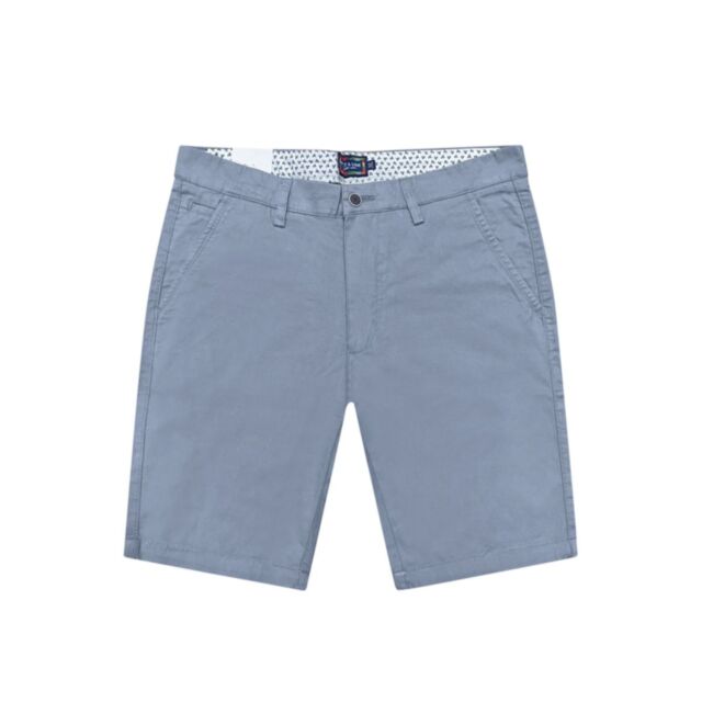 Salt & Lime Slim Fit Chino Short Light Blue