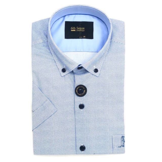 6Th Sense SS Print Shirt Blue