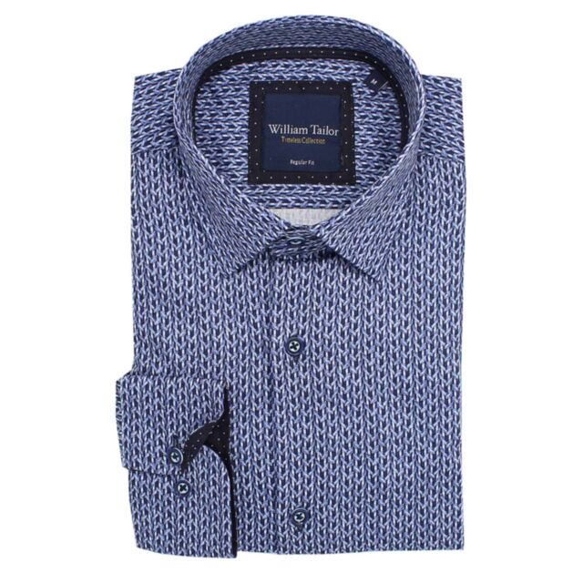 William Tailor Herringbone Printed Shirt
