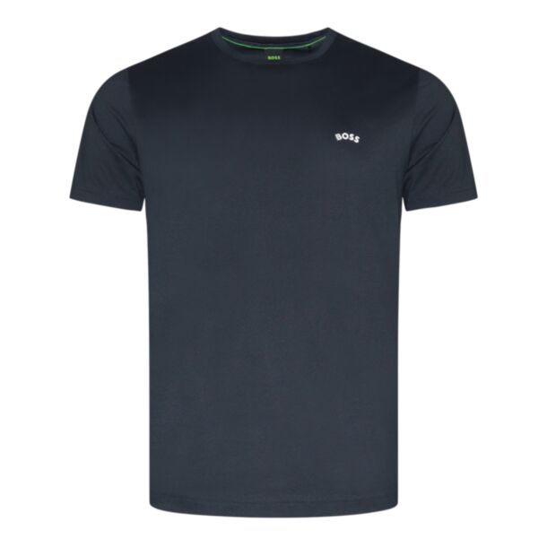 Boss Tee Curved T-Shirt Dark Blue 