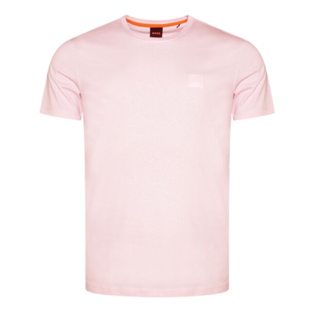 Boss Tales Square Logo T-Shirt Open Pink 