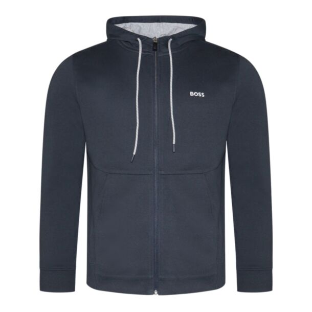 Boss Saggy Full Zip Hoodie Dark Blue 