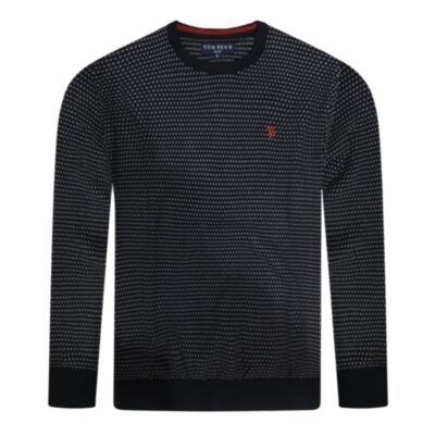 Tom Penn Crew Nk Knit Navy Silver