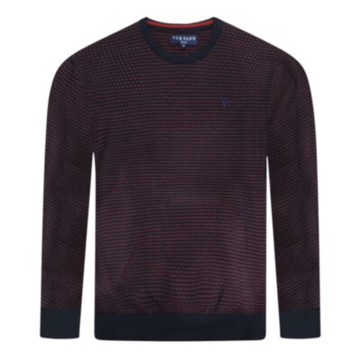 Tom Penn Crew Nk Knit Navy Red