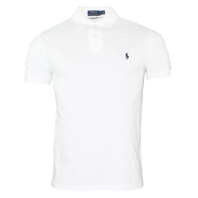 Ralph Lauren Solid Mesh SS Polo White