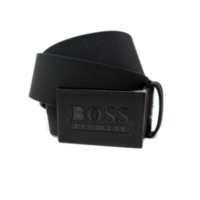 Hugo Boss Mens Boss Icon Plate Belt 