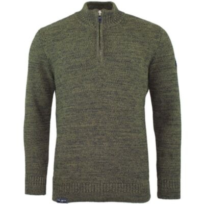 Ted Smith Kingly 1/4 Zip Jumper - Rifle