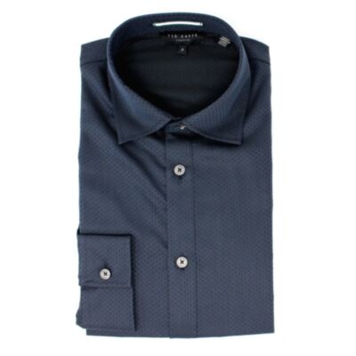 Ted Baker Layer Shirt In Navy