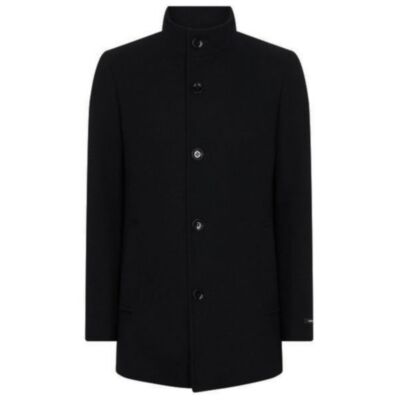 Remus Uomo Jonah Overcoat In Black