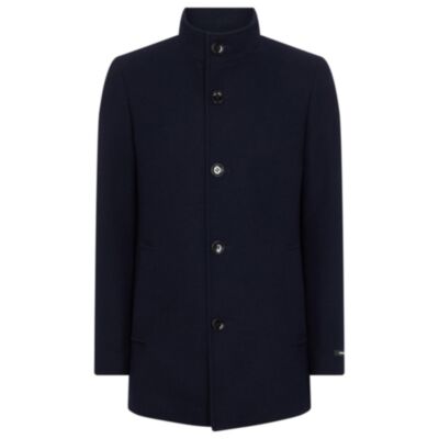 Remus Uomo Jonah Overcoat In Navy