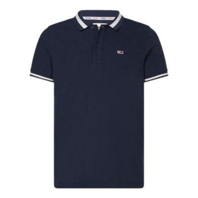 Tommy Jeans Tipped Polo Shirt Navy