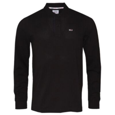 Tommy Jeans Slim LS Polo Black