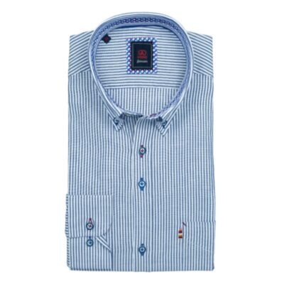 Andre Donal Shirt In Navy Stripe